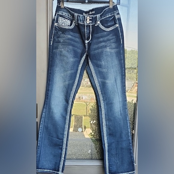Rhythm In Blues Women's Indigo Boot Cut Jeans - Picture 1 of 4